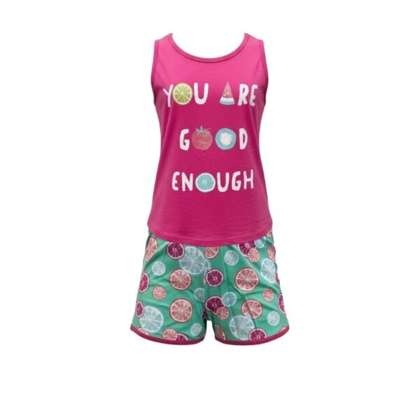 Παιδική Βαμβακερή Πιτζάμα “You Are Good Enough” Αμάνικη