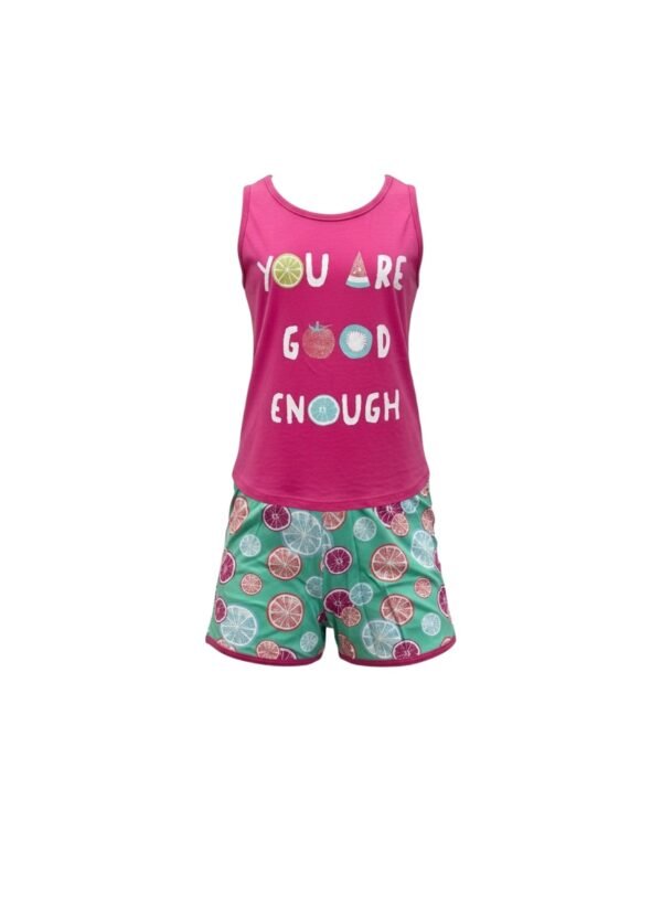 Παιδική Βαμβακερή Πιτζάμα “You Are Good Enough” Αμάνικη
