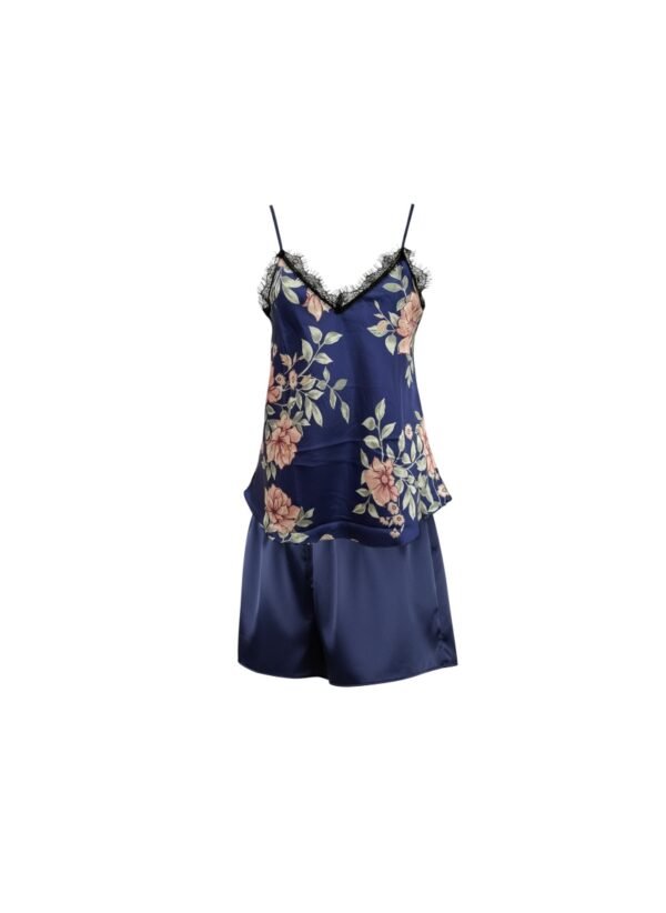 Γυναικείο Σετ Σατέν baby doll με Δαντέλα & Floral Σχέδιο