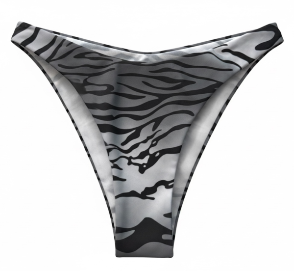 Μπικίνι Animal Print με Χρυσό Πέταλο & Ψηλόμεσο τύπου Brazil Σλιπ