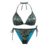 Animal Print Bikini Set με Μεταλλική όψη  & Δέσιμο