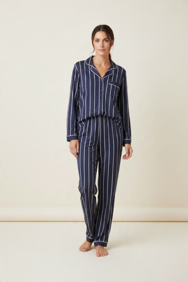 Πιτζάμα με Κουμπιά Stripes 402