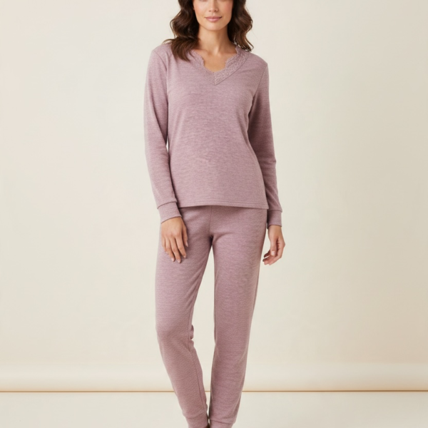 Γυναικεία Πυτζάμα με εσωτερικό Fleece 5894